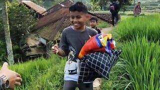 The atmosphere in my village in the morning is with the friendliness of the people
