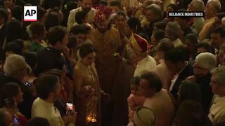 Indian billionaire’s son marries longtime girlfriend after months of lavish celebrations.