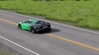 "EPIC Car vs Train Crash! Box X Spinning Tires X Flooded Bridge | BeamNG Drive"