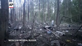 Black boxes found at crash site of plane that fell in forested area of Moscow region, official says.