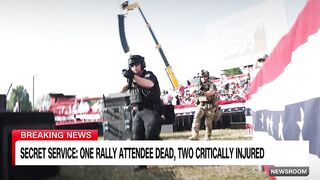 Video appears to show suspected Trump shooter on a roof