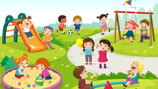 Kids Playing Cartoon
