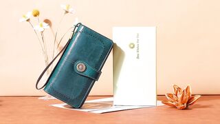 Elegant & Spacious: Women's RFID Blocking Leather Trifold Wallet 2
