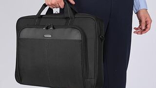Targus 15-16 Inch Classic Slim Ergonomic Briefcase and Messenger Bag for 16" Laptops and Under (TCT027US)