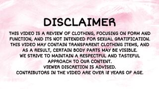 [4K] See-Through Clothes Try on Haul _ Transparent Fabric with daisy print