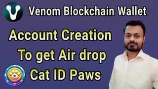 How to Create and use venom Wallet Account Urdu Hindi | How to create venom wallet to get cat id paws airdrop  | #venomwallet #BestCryptoAirdrop