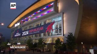 Republicans celebrate the first night of RNC.