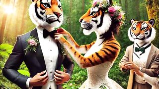 There was a lion's wedding and a fire broke out in the forest