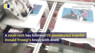 Trump rally shooting T-shirts sold on China’s Taobao.