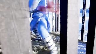 Evil men try to execute a monk,but the monk breaks free from the ropes and takes them down swiftly.