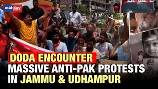 Doda encounter AntiPakistan protests in Jammu  Udhampur angry protestors come on out on streets