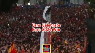 Fans celebrate Euro 2024 win after Spain's royal welcome home to Madrid