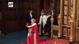 King Charles III gives speech at UK's State Opening of Parliament.