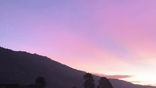 the atmosphere in the afternoon at the top of the mountain
