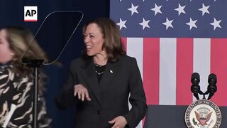 Kamala Harris says she prayed for Trump's 'wellbeing' after shooting.