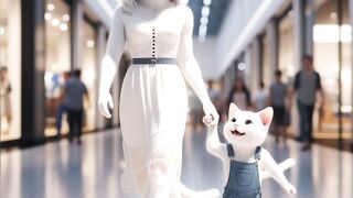 White Cats vs. Black Cats: The Ultimate Mall Brawl ????⚪????