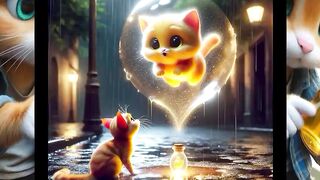 Cat's Terrible Day Turns MAGICAL! Genie Makes His Wishes Come True! #catsof #cat #aiart #ai #poorcat