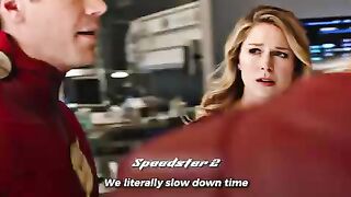 Flash and Supergirl run round The Earth????#shorts.