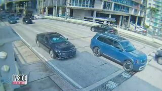 Driver Narrowly Escapes Death After Crane Falls on Car.