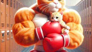 Blood, Sweat, and Fatherhood: A Powerful Story of Family & Boxing #catsoftiktok #cat #aiart #ai #poorcat