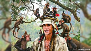 What the monkeys did when they stole the hats from the vendor
