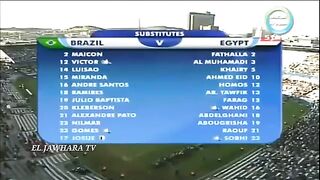 ملخص مباراة مصر والبرازيل 3 4 كأس القارات 2009 عصام الشوالي,