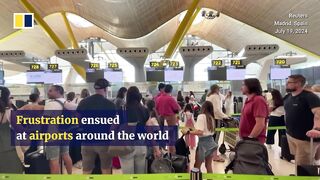 Mass IT outage grounds flights around the world.