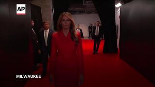 WATCH_ Melania Trump enters the arena on final night of RNC.