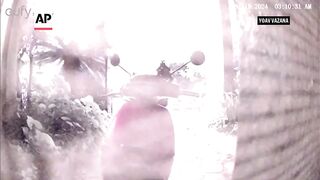 WATCH_ Security camera footage shows drone attack explosion in Tel Aviv.
