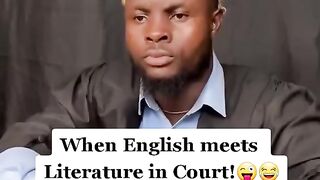 When English meets  literature  in courts.