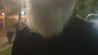 Senior Citizen's walk in the Night at Park
