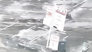 Funny falling in snow