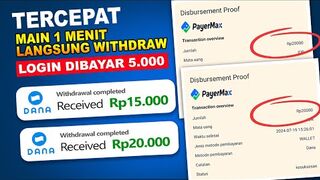 MAIN 1 MENIT LANGSUNG DIBAYAR - APLIKASI PENGHASIL UANG SALDO DANA TERCEPAT 2024