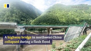 Bridge collapse in northwest China kills at least 12 amid heavy rain.