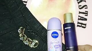 Shower routine with products