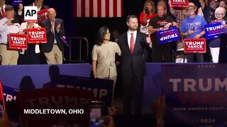JD Vance slams Kamala Harris during first solo campaign as Trump's running mate.
