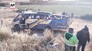 Nine killed in Peru after bus crashes off cliff.