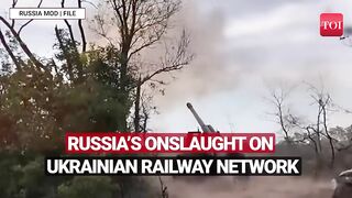 Russia's Iskander Missile Obliterates HIMARS Hangar; Two Ukrainian Trains Turn Fireball _ Watch.