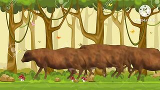Animal Running And walking video  Farm Animals Stempede Green screen video Jungle Animal