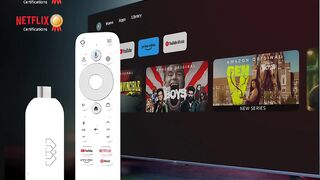 Homats TV Stick Netflix Google Certified, Amlogic S905Y4, Support Dolby Atmos, H.265, 2T2R WiFi, 4K TV Box, 2GB