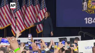 Kamala Harris kicks off campaign for president with Wisconsin rally.