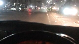 Car drive at night