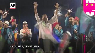 Venezuela President Nicolás Maduro dances at rally in lead up to election.