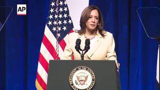 ‘We are not playing around'_ Kamala Harris tells members of sorority Zeta Phi Beta.