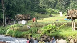 Bathing in the river with its clear water is very enjoyable