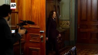 Kamala Harris and Netanyahu meet in VP ceremonial office.