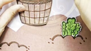 Beautiful Paper Cute Basket #butterfly #ytshorts #youtubeshorts