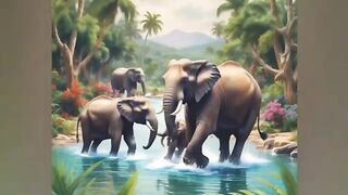 Elephants, Elephants children Song children rhyme.