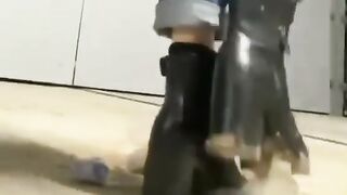 Crushing water bottles short video