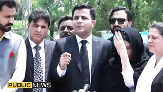 Application Against Qazi Faez Isa | PTI Lawyers Talk With Media Outside Adiala| public News